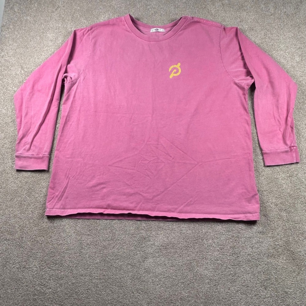 Peloton Womens 2X Pink Limitless Graphic Long Sleeve T-Shirt Relaxed Fit Tee